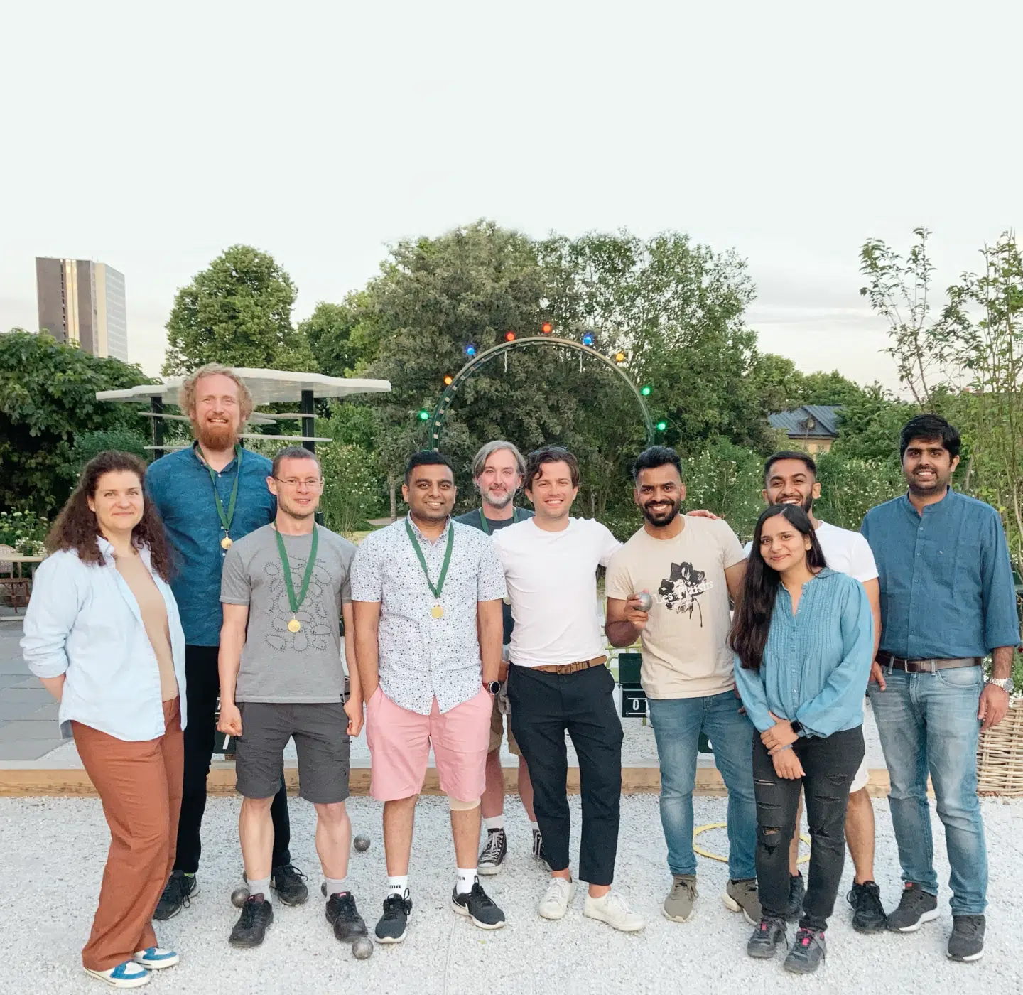 Picture of our integration team having an afterwork. 