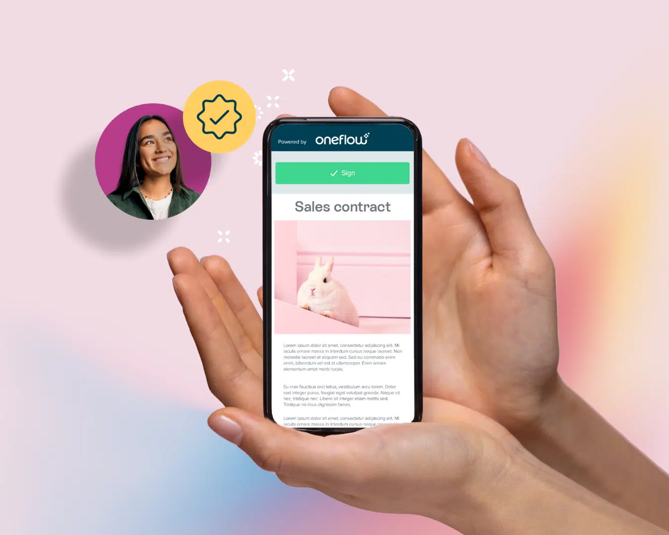how to sign documents online - mobile contract - Oneflow