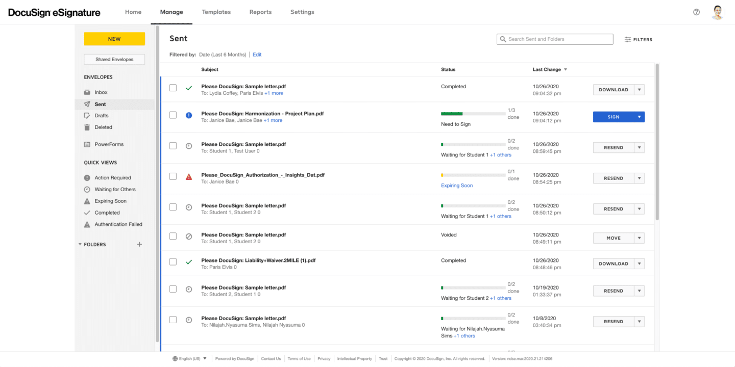 docusign Document workflow management